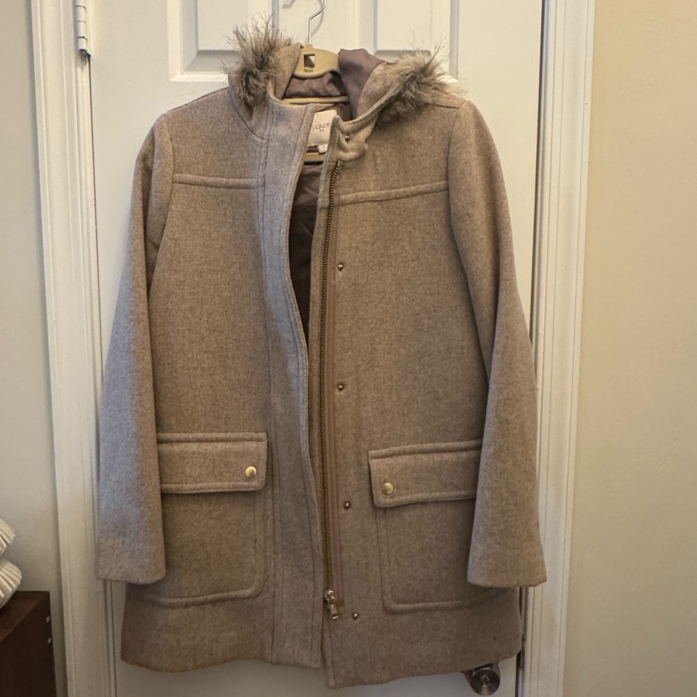 J Crew Vail Wool Parka EUC